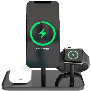 Freedy Magnetic 3-in-1 ワイヤレスチャージャースタンド Freedy