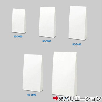 角底袋 白無字 ササガワ