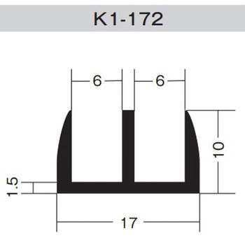 ガラス戸レール K1-172 50本入り dialon(ダイアロン)