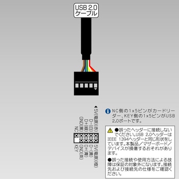 USB2.0 内蔵カードリーダー アイネックス