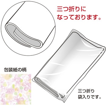 包装紙 花柄 半才 ササガワ