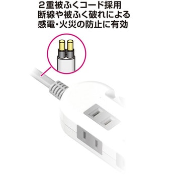 USBポート付電源タップ 4AC4USB 3A+1C 24W リバーシブル SW 自動識別 カシムラ