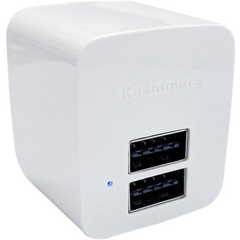 USBポート付AC充電器 AC-2USB-2.4A 自動識別 リバーシブル カシムラ