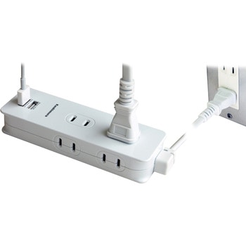 USBポート付電源タップ AC4 USBA2 3A カシムラ