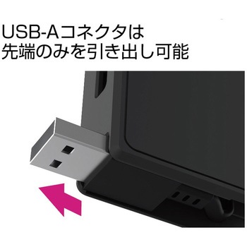 USB充電&同期ケーブル 片引きリール A-C カシムラ