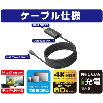 HDMI変換ケーブル スイッチTV出力用 カシムラ