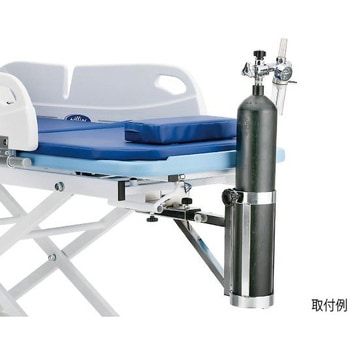 ストレッチャー 省力昇降機構付き NBST-212シリーズ タテ型酸素ボンベ架 日進医療器(車イス)