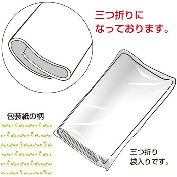 包装紙 花柄 半才 ササガワ