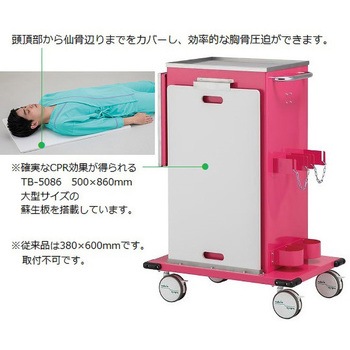 アルティア救急カート 500×860mm 蘇生板付 ナビス(アズワン)