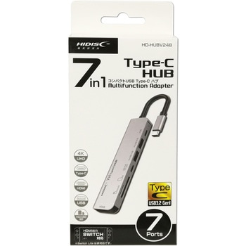 HIDISC 7in1コンパクト Type-C HUB Multifunction Adapter HIDISC