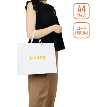 【名入れ】ワンポイント箔押し手提げ紙袋≪イラストレーターデーター入稿≫ レスタス