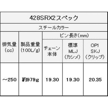 428SR-X2 108L SKJ シールチェーン 428SR-X2 スチール 1本 EKチェーン