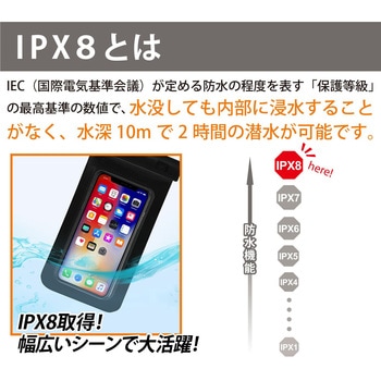 スマホ防水ケース IPX8 平野商会