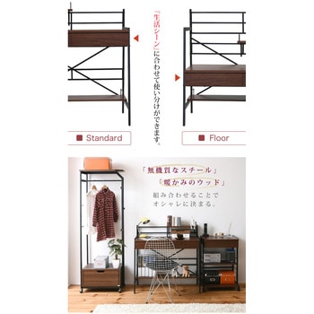 パソコンデスク 2WAY ロータイプ ハイタイプ  高さ調節 ワークデスク パーソナルデスク ジェイケイ・プラン