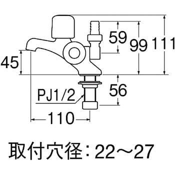 JF504V-13 二口立水栓 SANEI 呼び径13mm - 【通販モノタロウ】