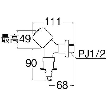 洗濯機用送り座水栓 SANEI