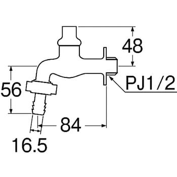 JY70J-13 共用カップリング横水栓 SANEI 呼び径13mm - 【通販モノタロウ】