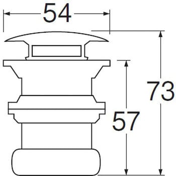 H310-32 丸鉢排水栓 1個 SANEI 【通販モノタロウ】