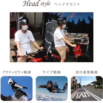 GoPro用アクションヘッドマウント エツミ