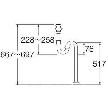 PH70-25 アフレ付Sトラップ 1個 SANEI 【通販サイトMonotaRO】