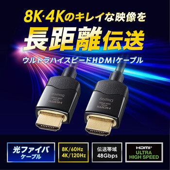 KM-HD20-UFB100 HDMI光ファイバケーブル 1本 サンワサプライ 【通販