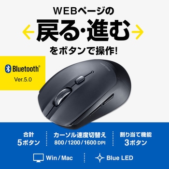 ブルーLEDマウス サンワサプライ