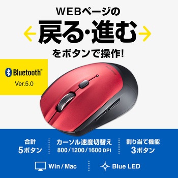 ブルーLEDマウス サンワサプライ