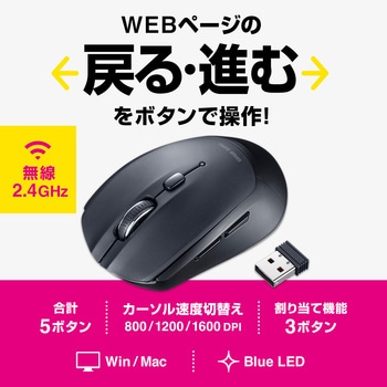 ブルーLEDマウス サンワサプライ