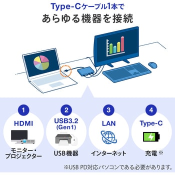 AD-ALCMHL1BK 変換アダプタ サンワサプライ 0.3m USB Type-C(PC接続側