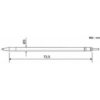 【超お買い得！】 白光 T50シリーズ 交換こて先 T50-D04 0.4D型 【通販 - 1個 電設用部品・資材