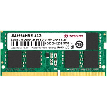 ノートPC用メモリ PC4-21300(DDR4-2666) 1.2V 260pin SO-DIMM CL19 トランセンド