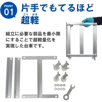 ごくかる丸(補強付) スチール ナイロンキャスター エム・あい