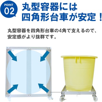 ごくかる丸(補強付) スチール ナイロンキャスター エム・あい