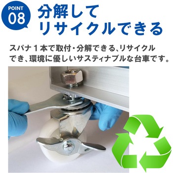 ごくかる丸(補強付) スチール ナイロンキャスター エム・あい