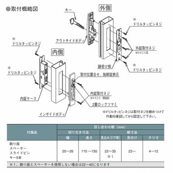 LP-4056-ALU-S 引戸用取替錠 1個 アルファ 【通販サイトMonotaRO】