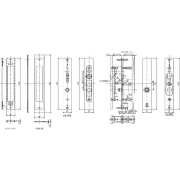 L-4056-ALU-B 引戸用取替錠 1個 アルファ 【通販サイトMonotaRO】