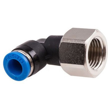 QSLF-1/4-6-B �v�b�V���C���R�l�N�^ �ϕ��H�� �G���{ ���C���t�B�b�e�B���O �Z���t�V�[�����O Festo �p�x90�� 21172465