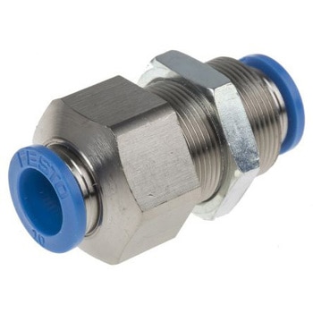 プッシュインコネクタ 耐腐食性 バルクヘッドパネル ストレートフィッティング Festo