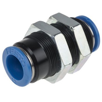 プッシュインコネクタ 耐腐食性 バルクヘッドパネル ストレートフィッティング Festo