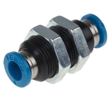 プッシュインコネクタ 耐腐食性 バルクヘッドパネル ストレートフィッティング Festo