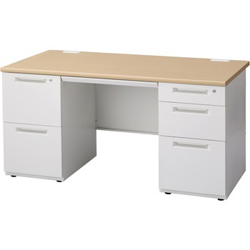 SSD-147W デスクラッチ付き両袖机(配送組立サービス付) アイリスチトセ 21187646