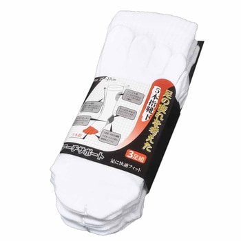 足の疲れを考えた 5本指 3P レギュラー丈 天牛(富士手袋工業)