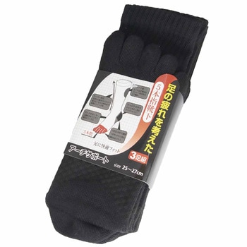 足の疲れを考えた 5本指 3P レギュラー丈 天牛(富士手袋工業)