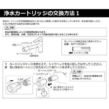 交換用浄水カートリッジ【浄水器内蔵水栓K87580EJV-BHTA/K87580EJK-BHTA用】