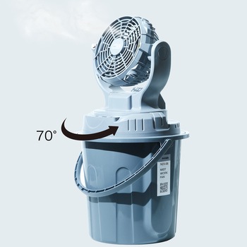 新品未開封仙台銘板MISTWORKFAN ミストワークファン 首振り機能付き