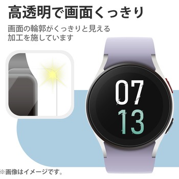 Galaxy Watch5 保護 ガラスフィルム 高透明 表面硬度10H 強化ガラス 指紋防止 気泡防止 エレコム