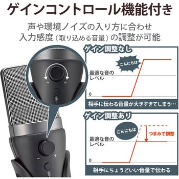 HS-MC13UBK コンデンサーマイク USB接続 ミュートスイッチ付き HS-MC13UBK コンデンサーマイク USB接続 ミュートスイッチ付き