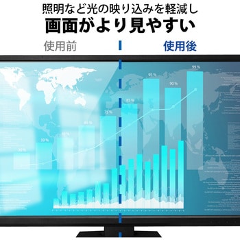 プライバシーフィルター のぞき見防止 抗菌 紫外線カット エレコム