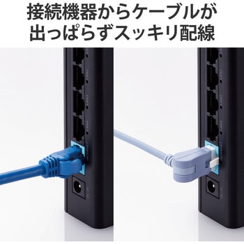 LANケーブル Cat6A準拠 スリム タテスイング×ヨコスイング 高速 10Gbps ストレート 爪折れ防止 エレコム