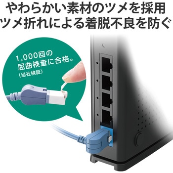 LANケーブル Cat6A準拠 スリム タテスイング×ヨコスイング 高速 10Gbps ストレート 爪折れ防止 エレコム